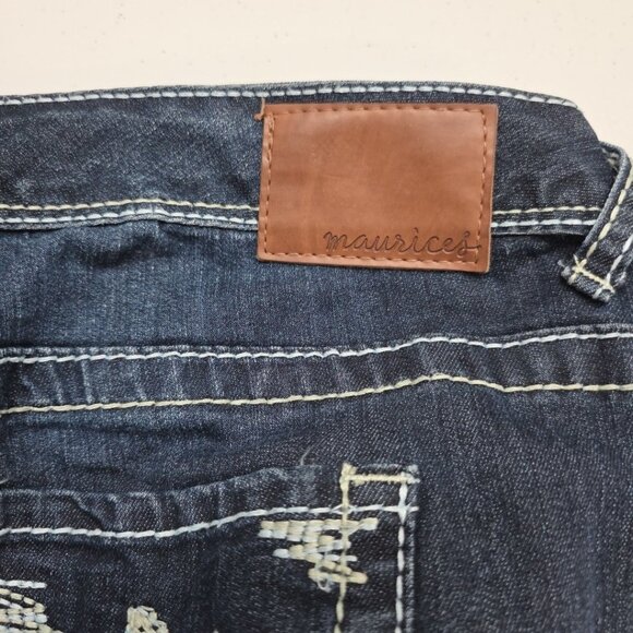 Maurices Womens Scarlett Straight Leg Jeans Blue Size  13/14 SHORT Indigo *Read* - Picture 7 of 16